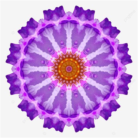 Flower Mandala Isolated On White Background Colorfully Meditate Star