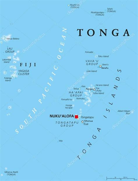 Tonga Political Map Stock Vector Image By ©furian 117272558