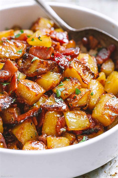 Honey Bacon Roasted Potatoes Recipe How To Roast Potatoes — Eatwell101