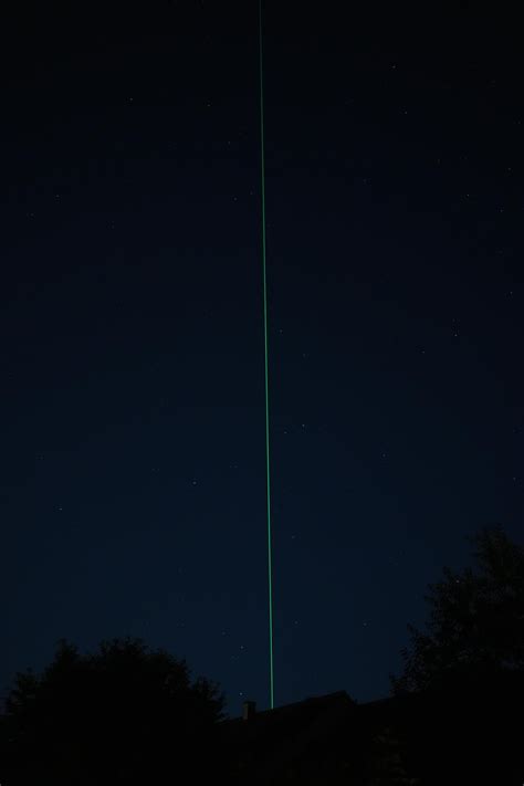 Green LASER in the night sky : r/pics