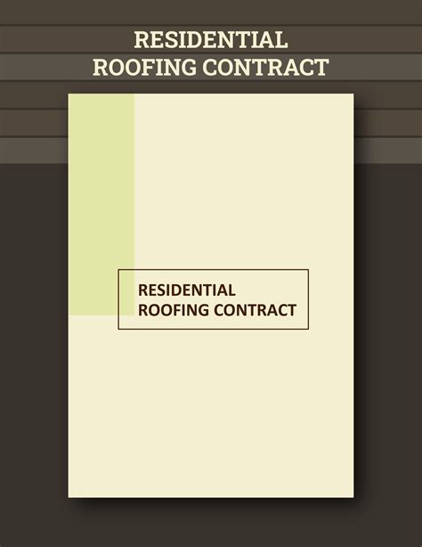 FREE 15 Roofing Contract Templates In MS Word PDF Google Docs Pages