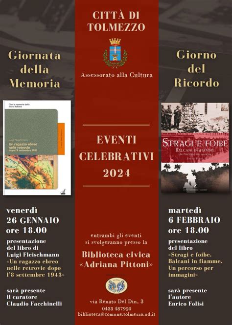 Città di Tolmezzo COMUNICATO STAMPA Eventi Celebrativi a Tolmezzo