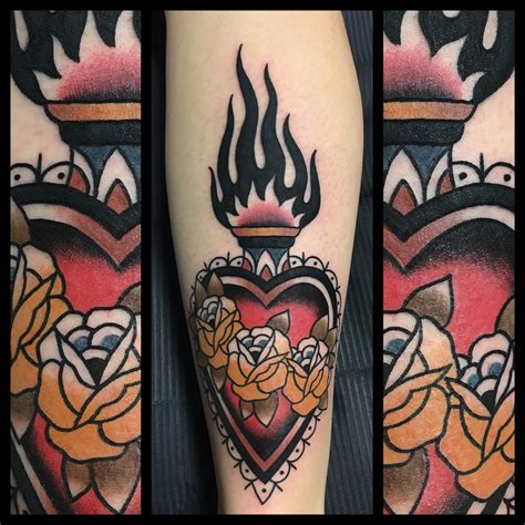 Sacred Heart Traditional Tattoo By Dap Cuore Sacro Tattoo  Flickr