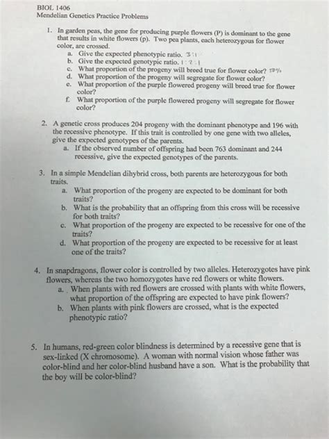 33 Genetics Practice Problems Worksheet Answers - support worksheet