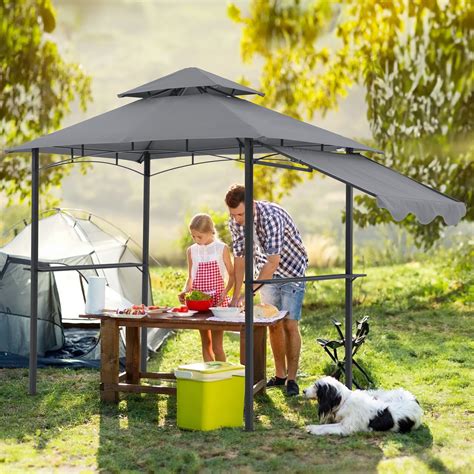 Cobana 8 X 5 Grill Gazebo Double Tiered Patio Outdoor Bbq Gazebo