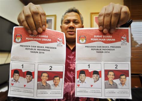 Surat Suara Pilpres Prabowo Kenakan Garuda Merah Jokowi Kotak Kotak