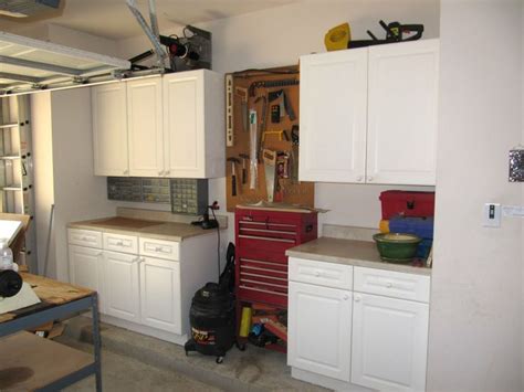 Clutter Busting Garage Storage Solutions Kitchen Cabinets In Garage Old Kitchen Cabinets