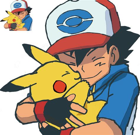 Ash and Pikachu hugging each other..[OC] : r/pokemon