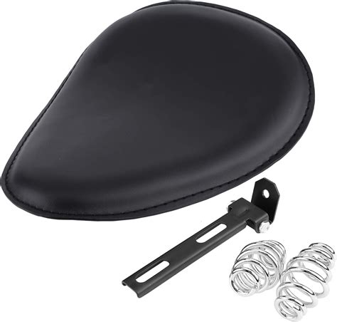 Amazon fr Noir Moto Cuir Siège Solo avec 3 pouces Kit de Support de