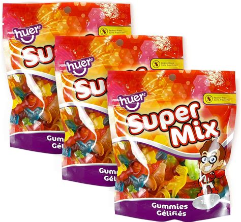 Huer Super Mix Assorted Flavour Soft And Chewy Gummy Candy Bundle