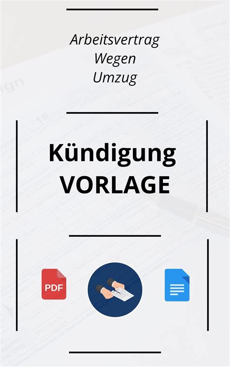 K Ndigung Arbeitsvertrag Wegen Umzug Vorlage Muster