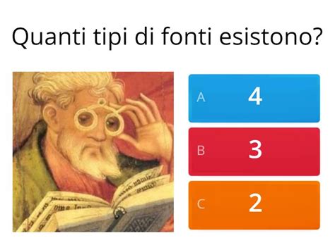 Le Fonti Storiche Quiz