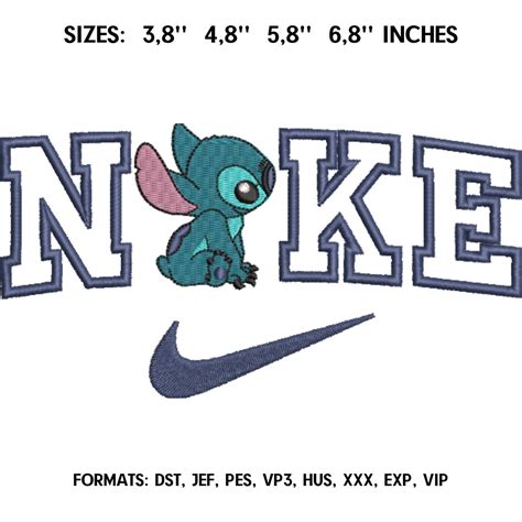 Nike Blue Stitch Embroidery Design File Pes Lilo And Stitch Inspire