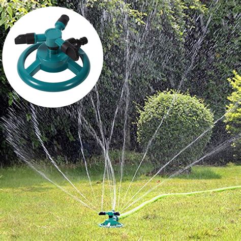 360 Fully Circle Rotating Watering Sprinkler Irrigation System 3 Nozzle Pipe Hose For Garden 3