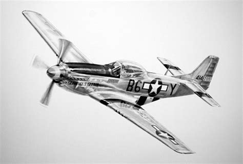 P 51 Mustang Drawing at PaintingValley.com | Explore collection of P 51 ...