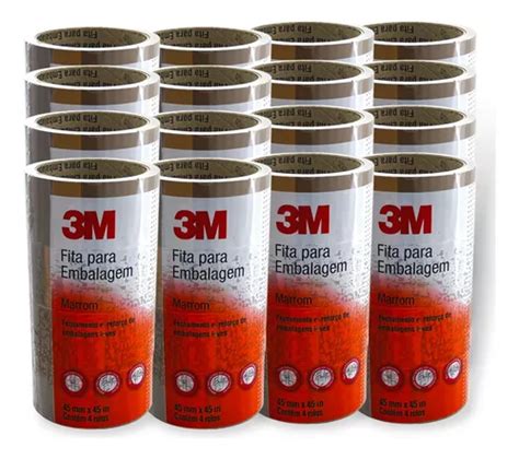 Fita Adesiva P Embalagem Marrom 3m 45mmx45mt 16 Rolos