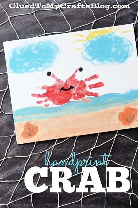 Handprint Crab Keepsake Canvas