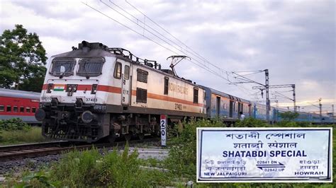 1st Run Of NJP SHATABDI EXPRESS SPECIAL With HWH WAP7 Indian