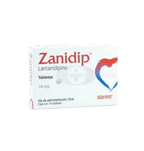 Zanidip 10 Mg Con 10 Tabletas