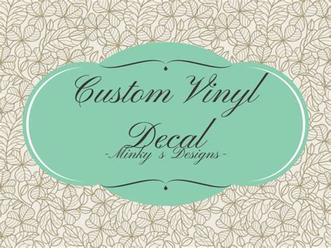 Custom Vinyl Decals Large Selection of Color Text and | Etsy