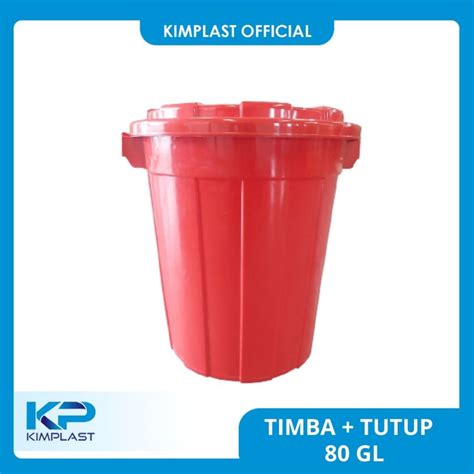 Jual KIMPLAST Timba Tutup 80 GL Ember Timba Besar Timba Air Wadah