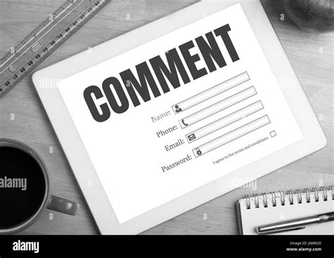 digital composite  comment text  graphic  tablet screen stock