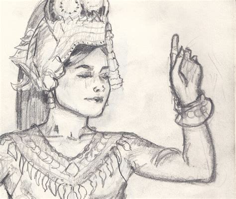 Khmer Apsara Print Apsara Dancer Painting Cambodian Apsara Painting