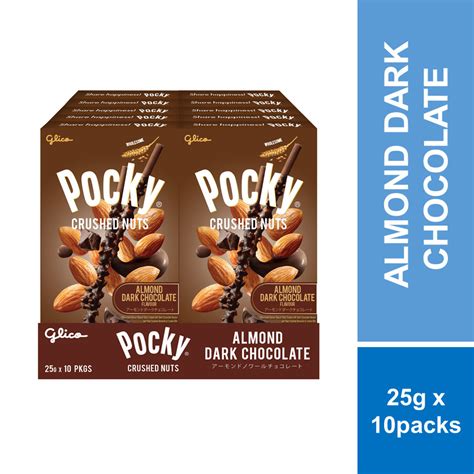 Pocky Crushed Nuts Almond Dark Chocolate Flavour G X Packs