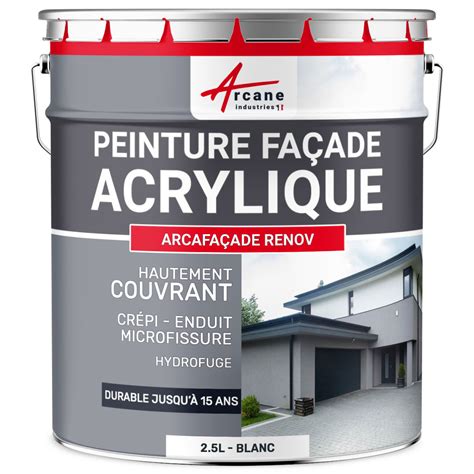 Peinture façade Acrylique pour crépi ARCAFAÇADE RENOV Maison Etanche