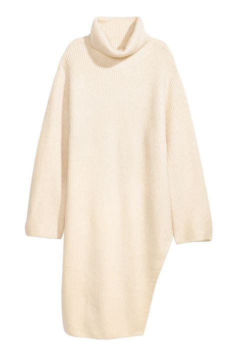 Long Turtleneck Sweater Natural White Ladies Handm Us