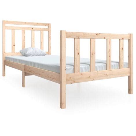 Bed Frame Without Mattress Single Solid Wood VidaXL