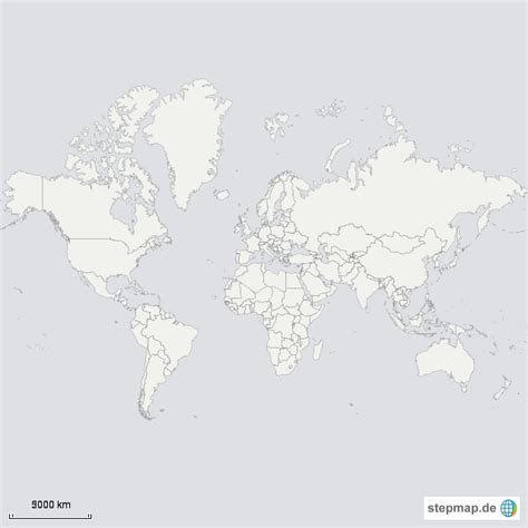 StepMap Stumme Weltkarte Landkarte für Deutschland