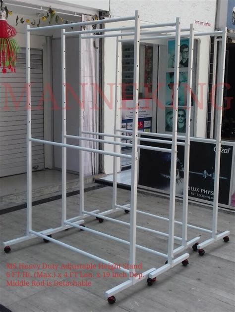 Ms Mild Steel Heavy Duty Adjustable Height Hanging Rolling Rack