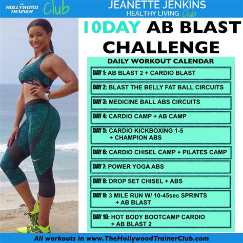 Start Now With The 10 Day Ab Blast Challenge Jeanette Jenkins