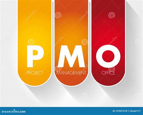 PMO Project Management Office Acronym Stock Illustration