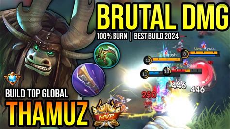 THAMUZ BEST BUILD 2024 BUILD TOP GLOBAL THAMUZ GAMEPLAY MOBILE