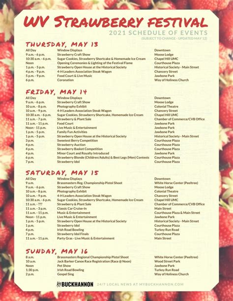 Strawberry Festival Concert Schedule 2024 Calendar Maxy Stepha