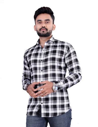 Medium Checks Cotton Mens Check Shirts Full Sleeves Casual At Rs 230