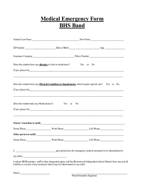 Fillable Online K State Bands Medical Form Fax Email Print Pdffiller