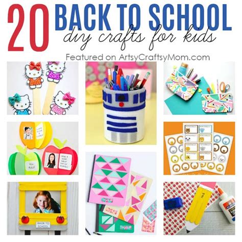 20 Awesome Back to School Crafts for Kids to Make and Gift - Artsy ...