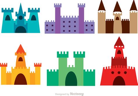 Colorful Castle Vectors 90776 Vector Art At Vecteezy