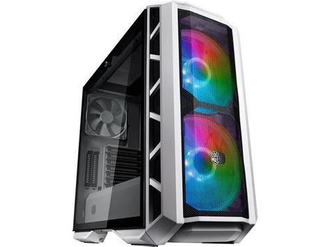 Cooler Master Mastercase H500p Mesh White Argb Airflow Atx Mid Tower With Dual 200mm Argb