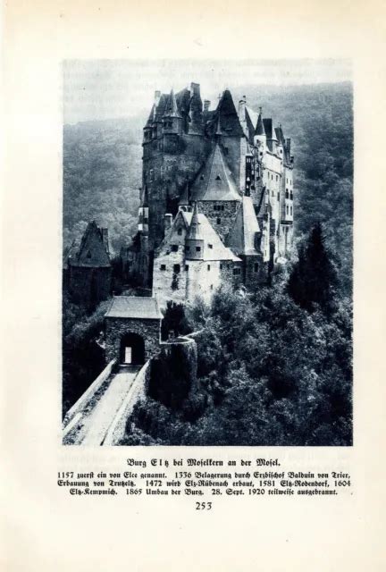 BURG ELTZ AN Der Mosel 1157 Zuerst Ein Von Elce Genannt Bild Text Von