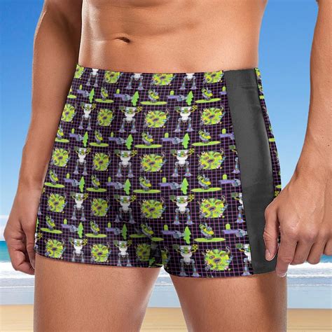 Sfneewho Rick And Morty Pickle Rick Portal Men S Swimsuit Quick Dry