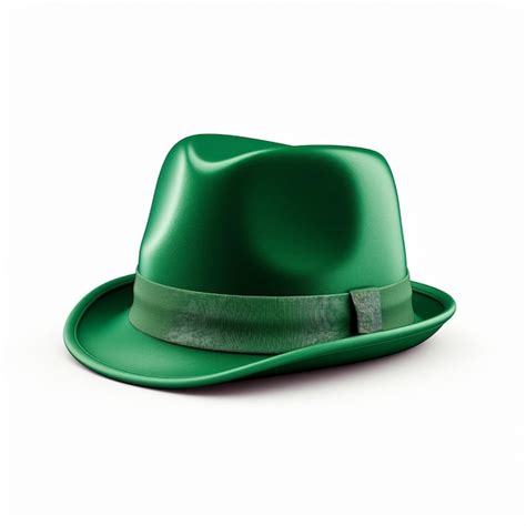 Premium Photo 3d Vector Green St Patricks Day Hat With Clover