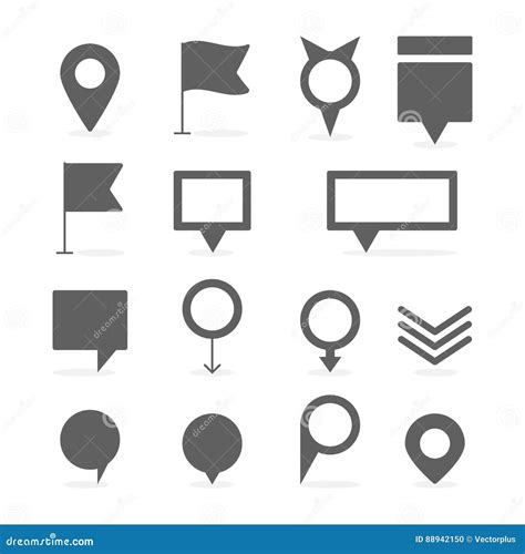 Map Marker And Pin Collection Set Vector Illustration Stock Vector