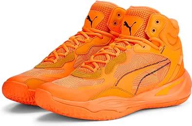 Puma Playmaker Pro Mid Laser Ultra Erkek Basketbol Ayakkab S Turuncu