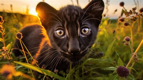 Premium Photo | Curious Panther Kitten Wildlife Photography