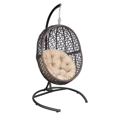 Indoor Outdoor Large Wicker Hanging Egg Chair W Stand Pe Rattan Big