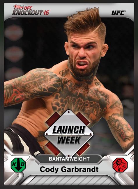 Cody Garbrandt Launch Week Insert Card 2016 Topps UFC Knockout | Ufc ...